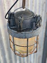 Industrial style Cage lamp in Glass and iron