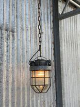 Industrial style Cage lamp in Glass and iron
