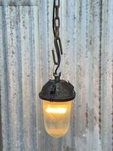 Industrial style Lamp in Glass and iron