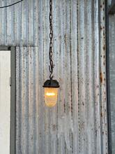 Industrial style Lamp in Glass and iron