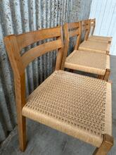 Designer J L Moller style Chairs in wood, Danmark 20e eeuw