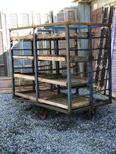 Industrial style Old iron backery trolley in Wood and glass