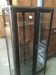 Industrial shopfittings style 2-doors old hospital cabinet in Glass metal, East Europe