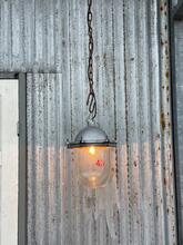 Industrial  style Bulb lamp in Glass and iron