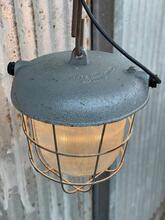 Industrial style Grey cage lamp in Glass and iron