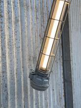 Industrial style Hanging TL lamp in Iron and glass