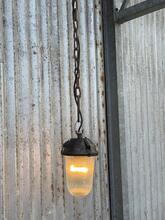 Industrial style Lamp in Glass and iron