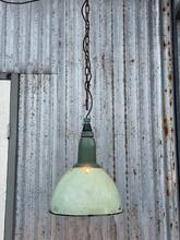 Groen emaille lamp Industrieel stijl in Emaille,