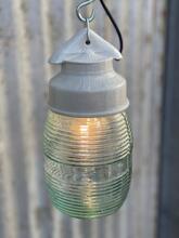 Witte lamp Vintage stijl in Glas en keramiek,