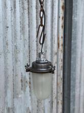 Industrial style Pendant lamp glass bulb in Glass and metal