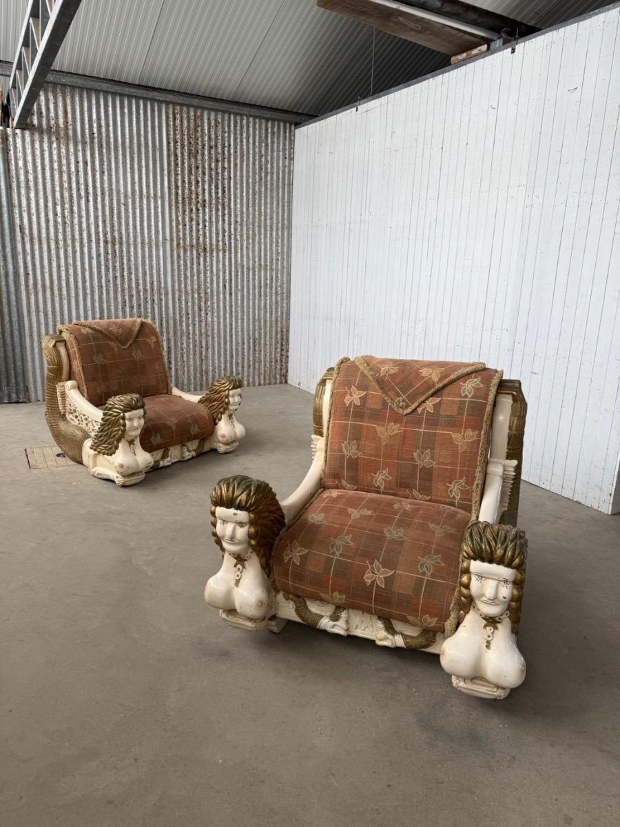 2 x  Brocante Mermaid chair