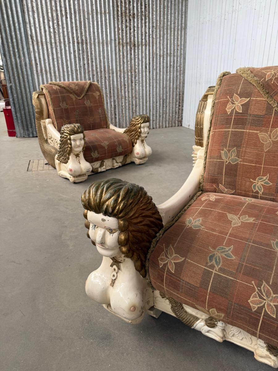 2 x  Brocante Mermaid chair
