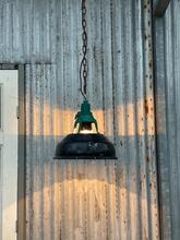 Industrial style Enemal pendant lamp in Enemal and iron