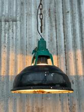 Industrial style Enemal pendant lamp in Enemal and iron