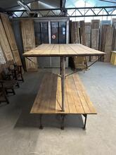 Winkel etagere  Industrieel stijl in Hout en ijzer, Europa 20e eeuw