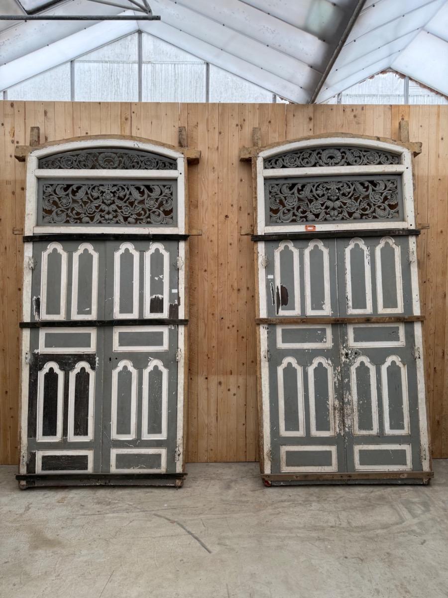 3x Set doors hardwood in frame 
