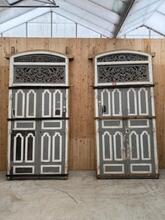 3x Set doors hardwood in frame 