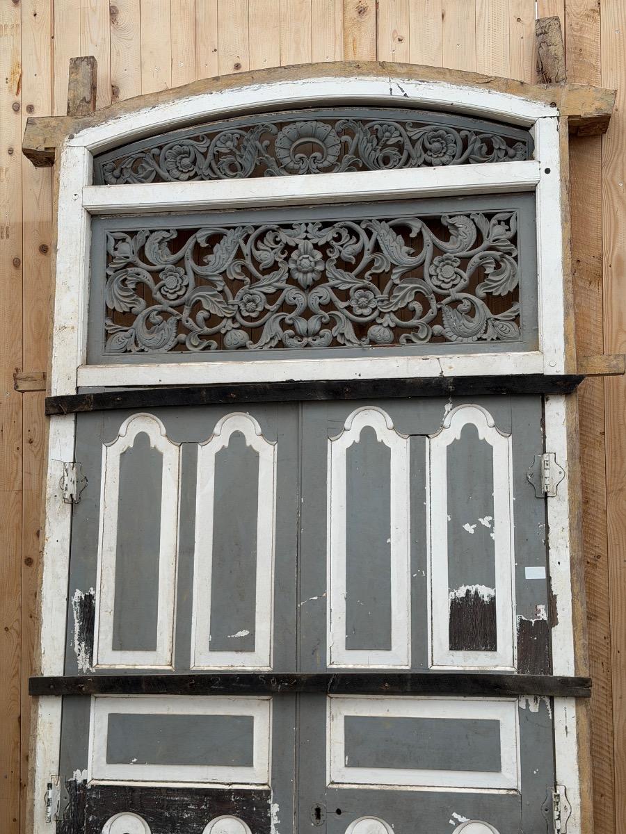 3x Set doors hardwood in frame 