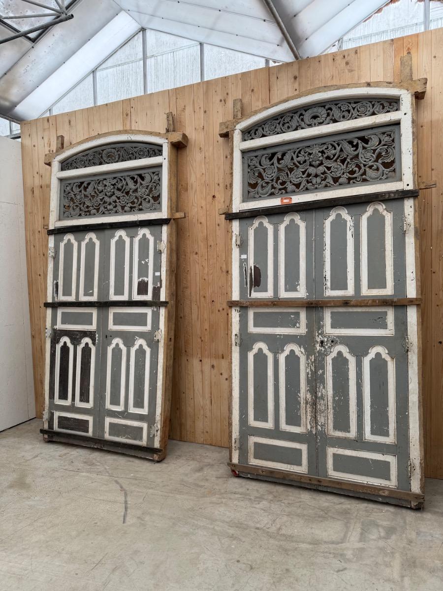 3x Set doors hardwood in frame 