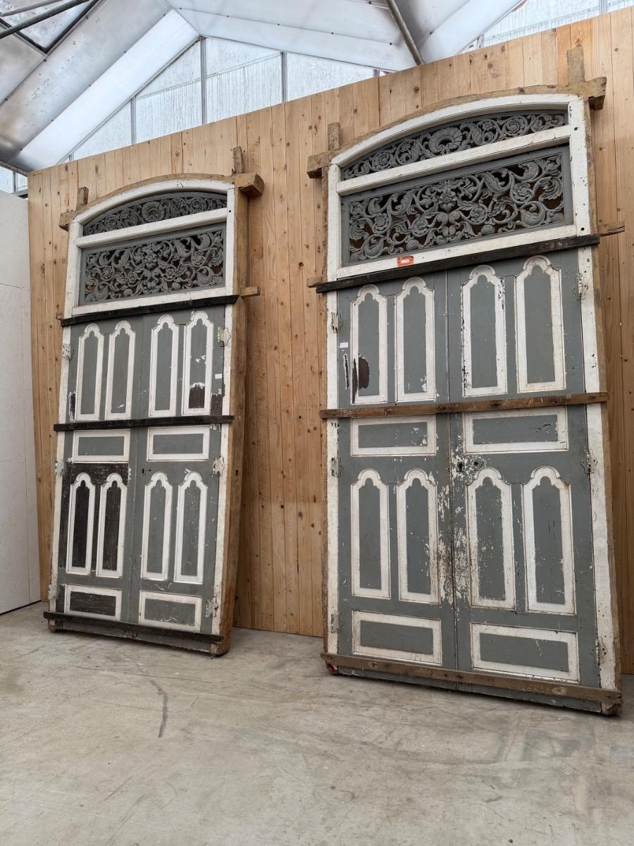 3x Set doors hardwood in frame 