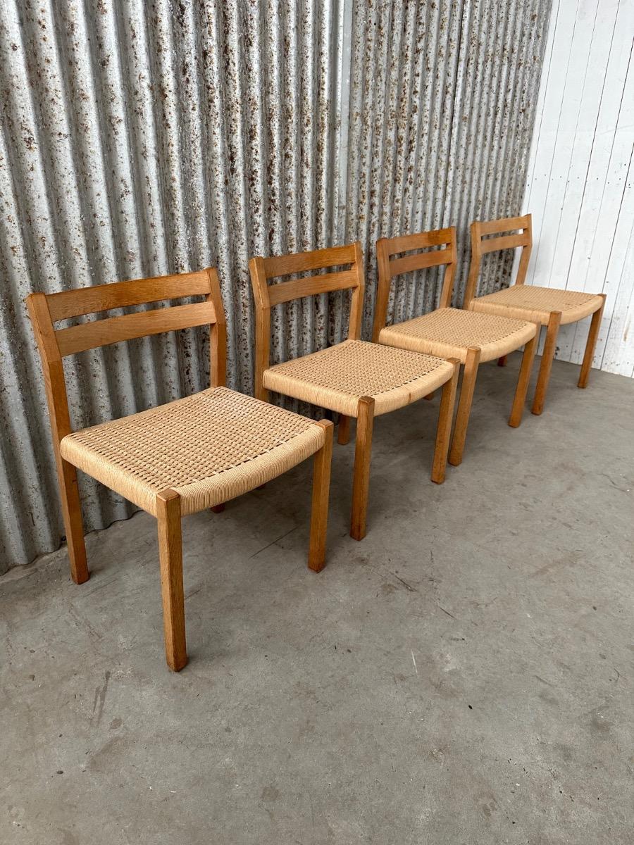 4 Designer J L Moller Chairs