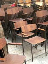 Gijs van der sluis style Chairs in Wood and iron, European 20th century