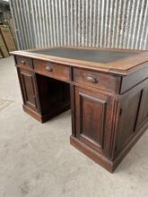 Bureau Antiek stijl in Hout en leer,