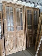 Deuren Antiek  stijl in hout en glas, 20e eeuws