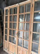 Deuren in kozijn wand Antiek stijl in Hout en glas,
