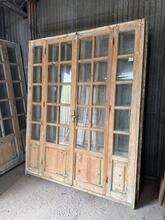 Deuren in kozijn wand Antiek stijl in Hout en glas,