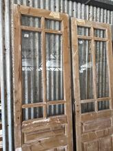 Deuren met glas Antiek stijl in hout en glas, Europa 20e eeuw