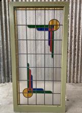 Antiek glas in lood Antiek stijl in Hout en glas,