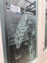 Glazen deuren Antiek stijl in hout en glas,