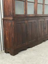 Kast Antiek stijl in Hout en glas,