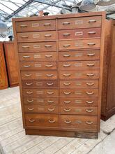 Originele archiefkast ladenkast  Antiek  stijl in Hout,