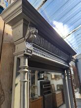 Spiegel Antiek stijl in hout en glas,