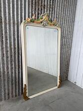 Spiegel Antiek stijl in hout en glas,