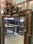 Spiegel Antiek stijl in Hout en glas, 19e eeuws