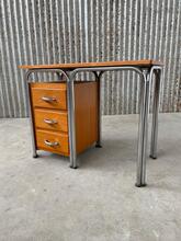 Vintage bureau Antiek stijl in Hout en ijzer, europa