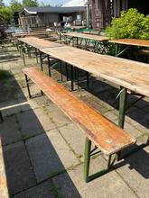 Antieke bank Antiek stijl in hout en ijzer,