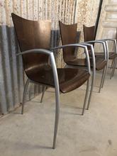 Design stoelen set Antiek stijl in Hout en ijzer,