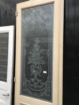 Antieke deur stijl in Hout en glas, Frankrijk 19 eeuw