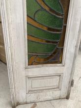 Antieke deur gekleurd glas Antiek stijl in Hout,