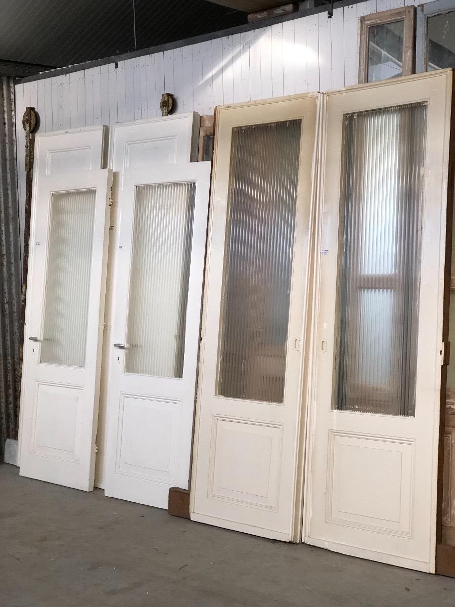 Gevangenisstraf Downtown Stijgen Antieke set deuren met glas - Oude bouwmaterialen - Burbri