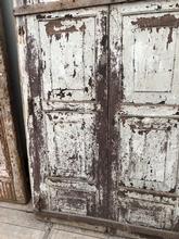 Antieke enkele witte deur Antiek stijl in Hout,