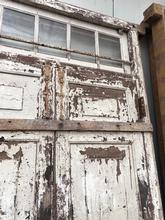 Antieke enkele witte deur Antiek stijl in Hout,