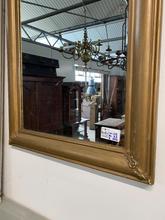 Antieke gouden spiegel Antiek stijl in Hout en glas,