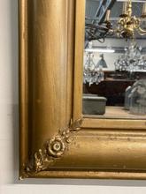 Antieke gouden spiegel Antiek stijl in Hout en glas,