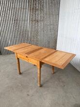 Antieke grenen uitschuiftafel stijl in wood, Europa 20e eeuw