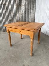 Antieke grenen uitschuiftafel stijl in wood, Europa 20e eeuw